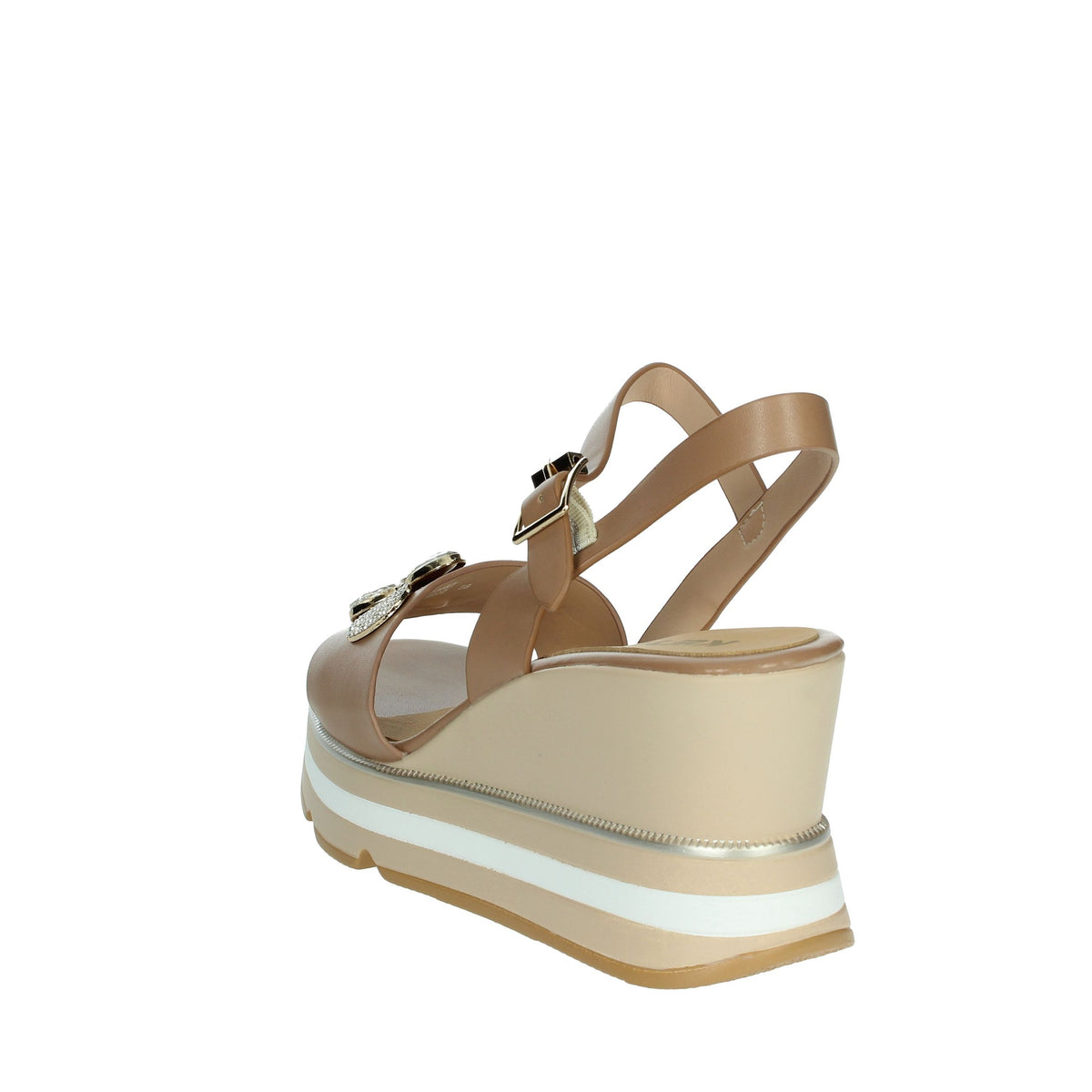 KEYS Donna Sandali con zeppa K-11023 Nocciola