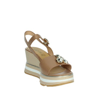 KEYS Donna Sandali con zeppa K-11023 Nocciola
