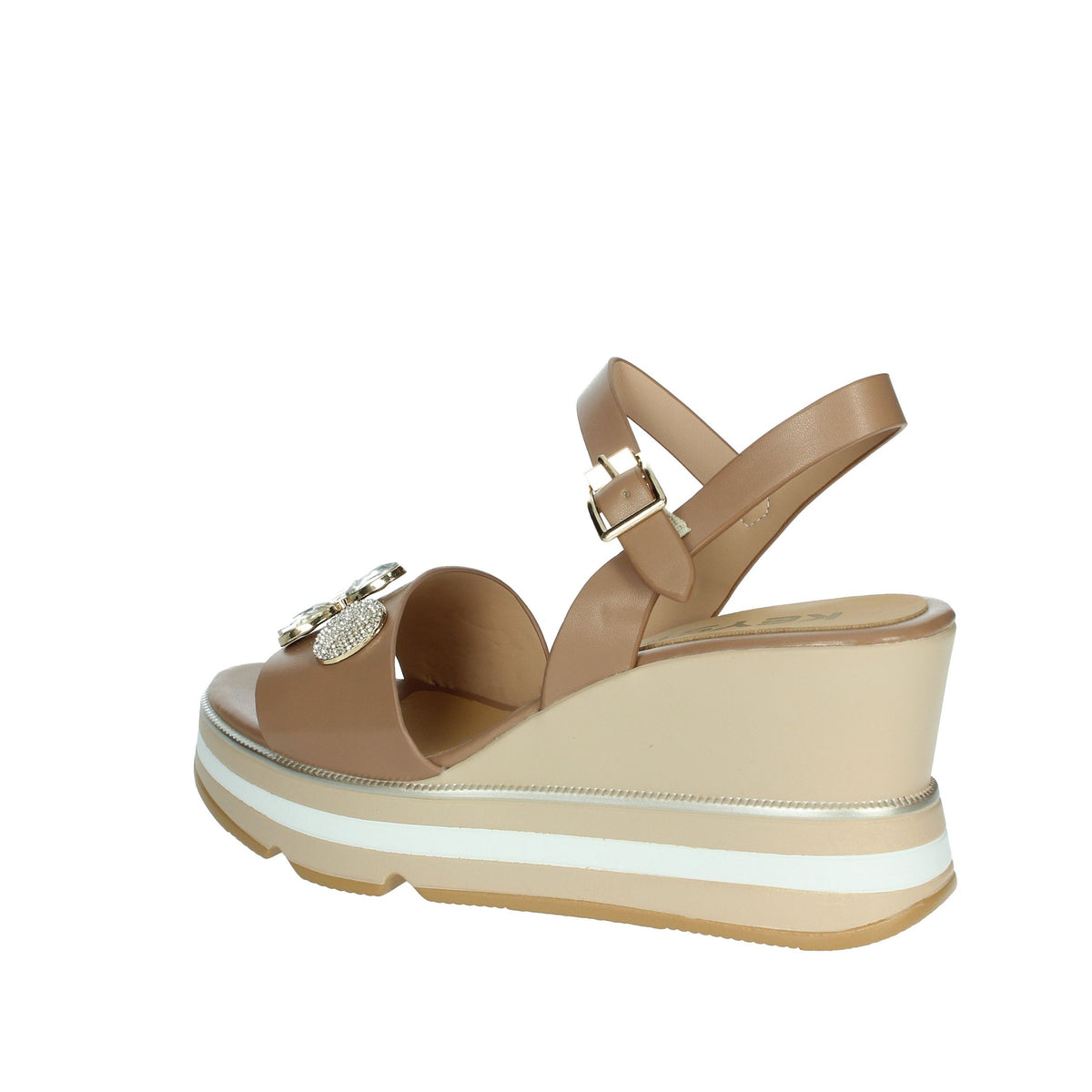 KEYS Donna Sandali con zeppa K-11023 Nocciola