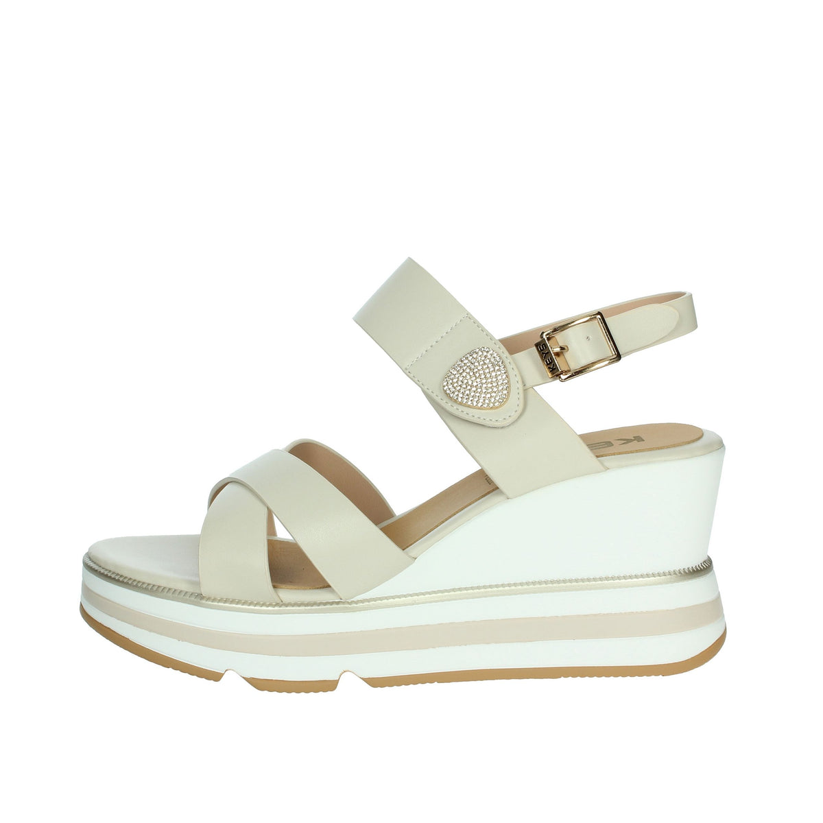 KEYS Donna Sandali con zeppa K-11021 Beige