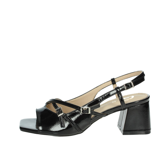 GOLD & GOLD Donna Sandali con tacco GD271 Nero
