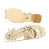 GOLD & GOLD Donna Sandali con tacco GD271 Beige