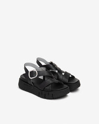 NERO GIARDINI Donna Sandali con zeppa E513696D Nero