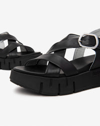 NERO GIARDINI Donna Sandali con zeppa E513696D Nero