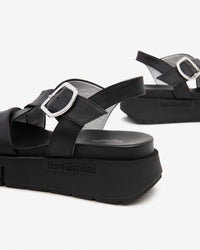 NERO GIARDINI Donna Sandali con zeppa E513696D Nero