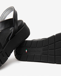 NERO GIARDINI Donna Sandali con zeppa E513696D Nero