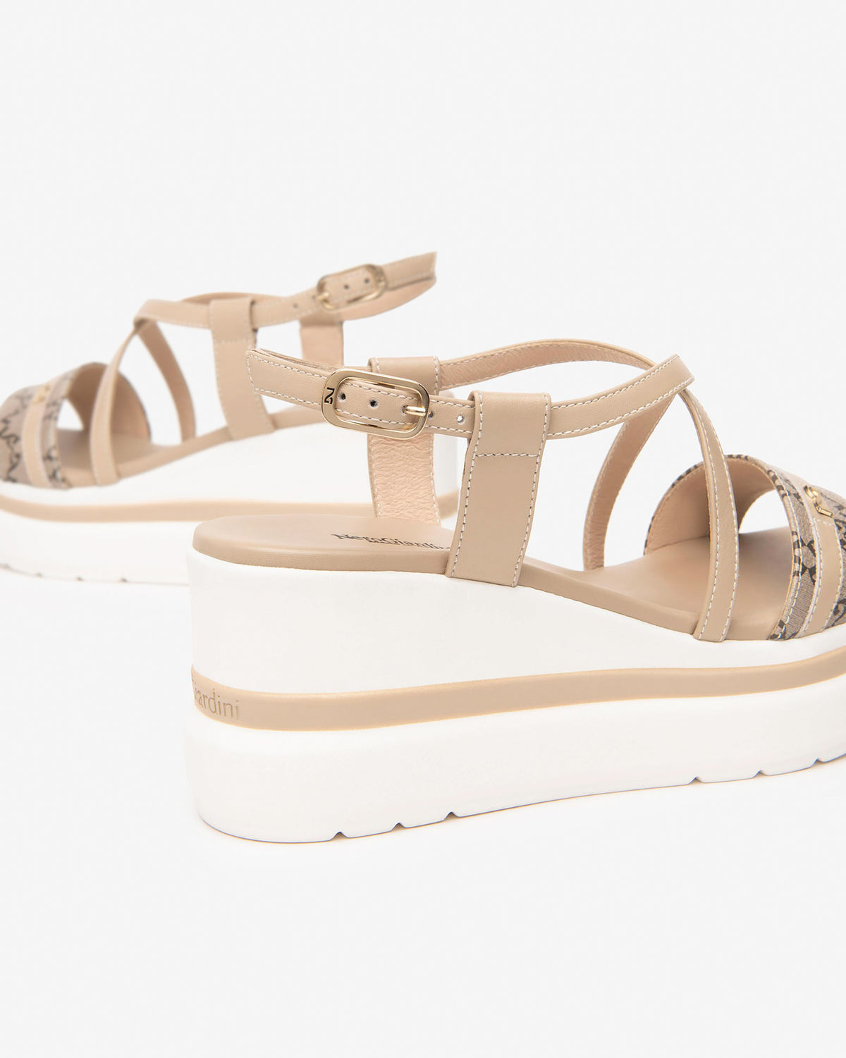 NERO GIARDINI Donna Sandali con zeppa E513512D Beige