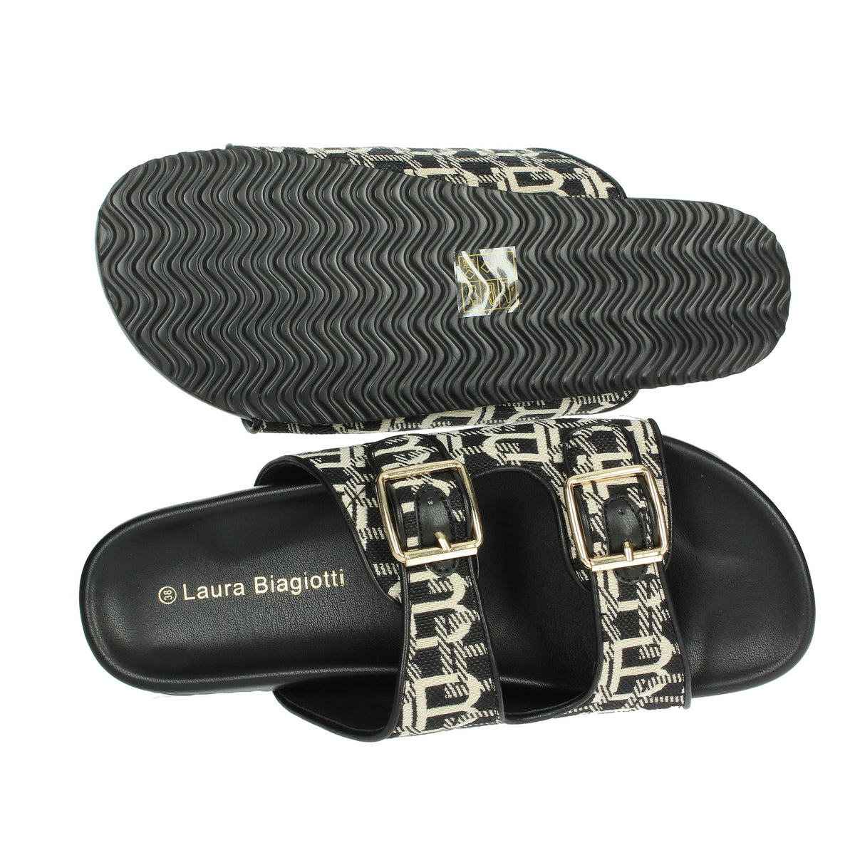LAURA BIAGIOTTI Donna Ciabatte basse 9064 Nero/Bianco