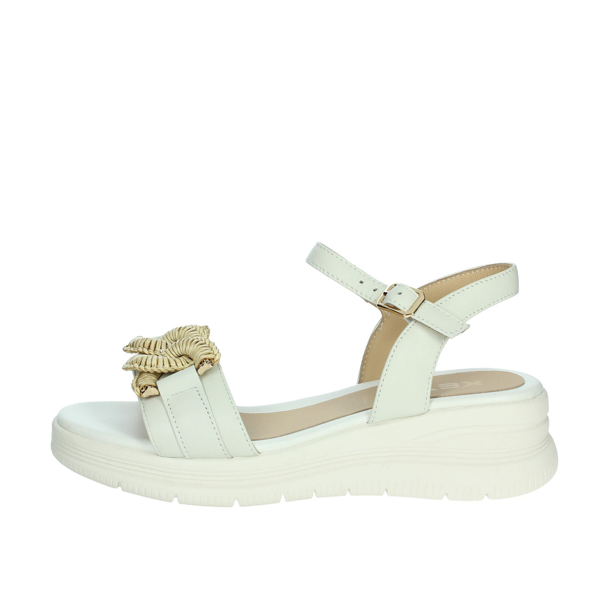 KEYS Donna Sandali con zeppa K-11113 Bianco