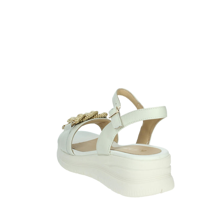 KEYS Donna Sandali con zeppa K-11113 Bianco