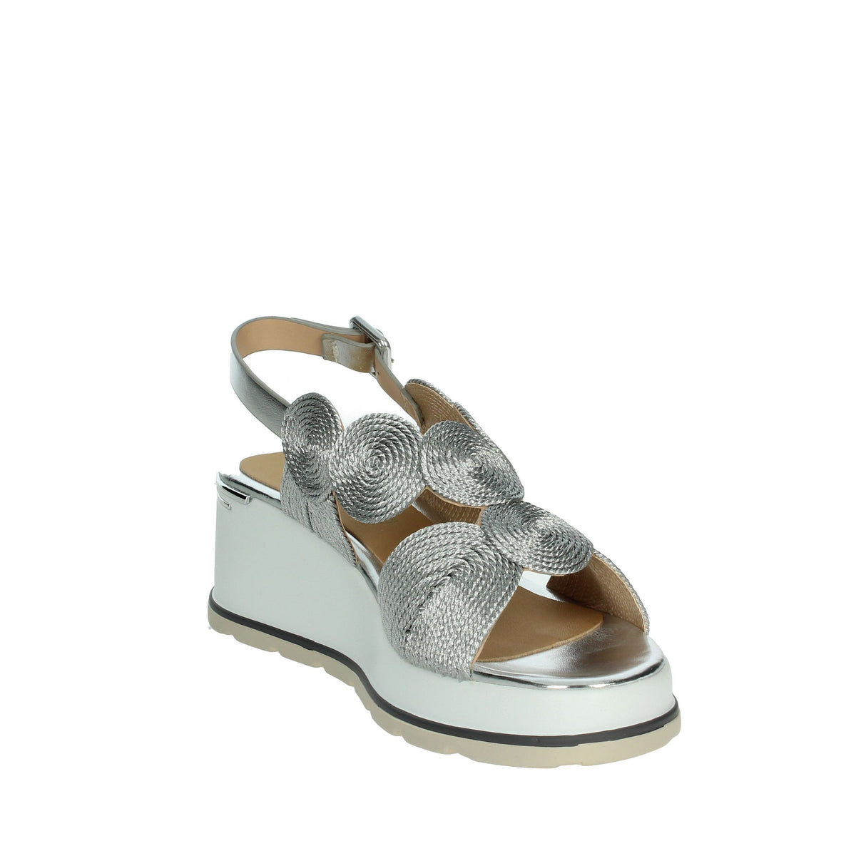 KEYS Donna Sandali con zeppa K-11002 Argento