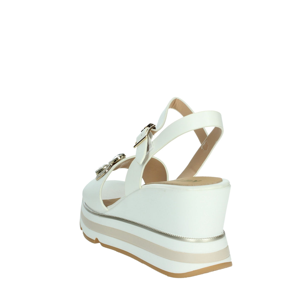KEYS Donna Sandali con zeppa K-11023 Bianco