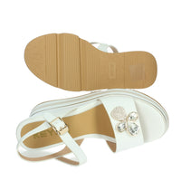 KEYS Donna Sandali con zeppa K-11023 Bianco