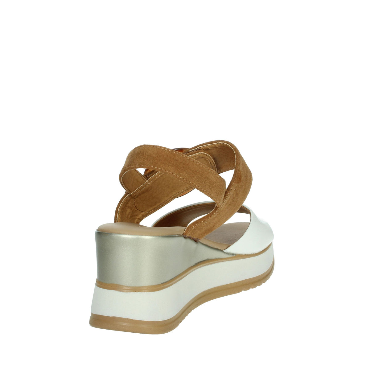 FASCINO DONNA Donna Sandali con zeppa 21244-E5 Bianco/Cuoio