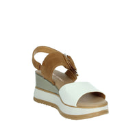 FASCINO DONNA Donna Sandali con zeppa 21244-E5 Bianco/Cuoio