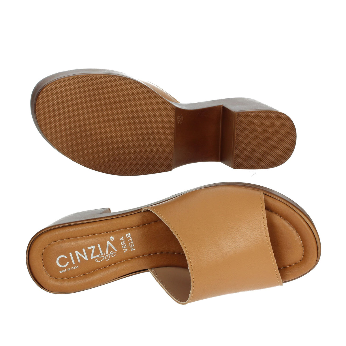 CINZIA SOFT Donna Ciabatte con tacco IAF203174 Cuoio
