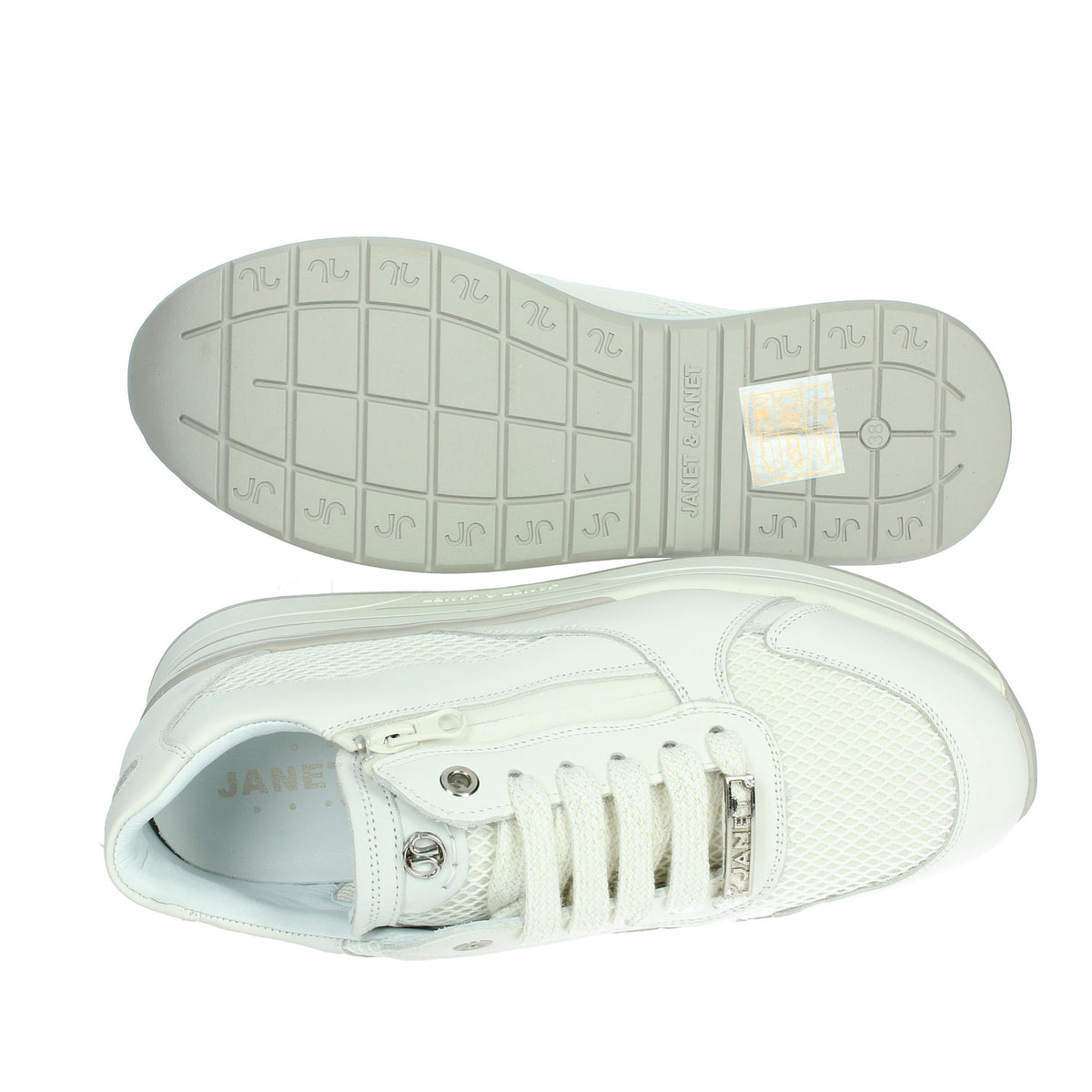 JANET & JANET Donna Sneakers bassa J-021 Bianco