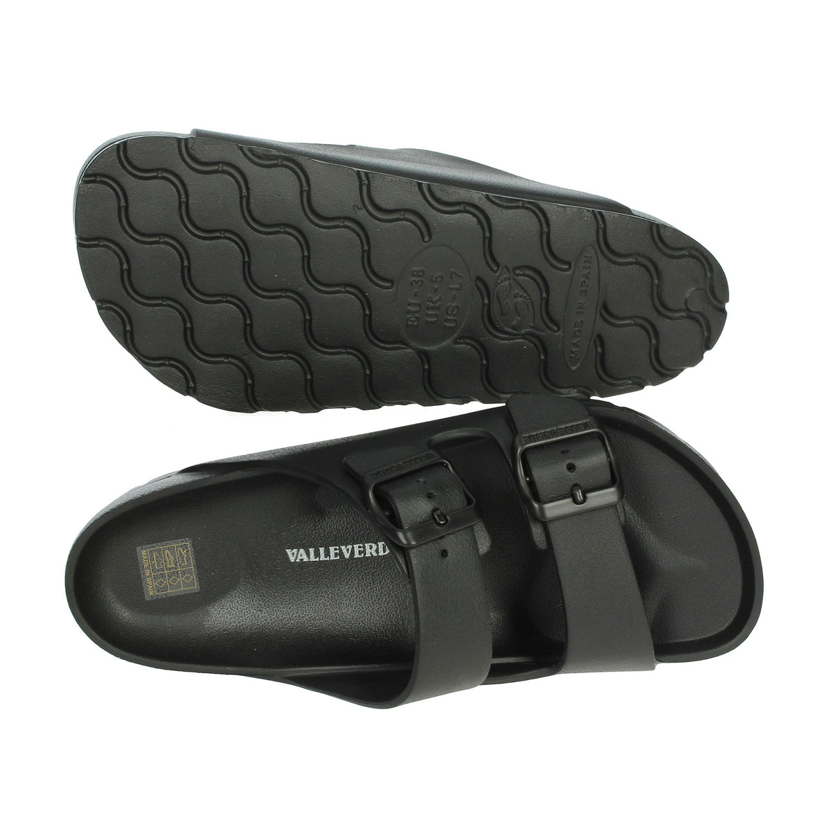 Valleverde Donna Ciabatte basse 59100A Nero