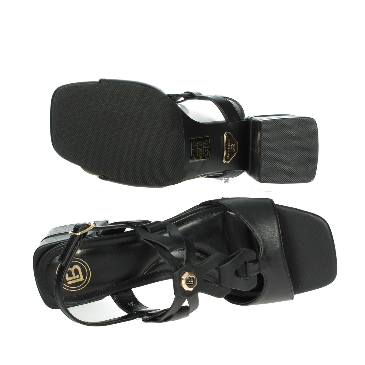 LAURA BIAGIOTTI Donna Sandali con tacco 9044 Nero