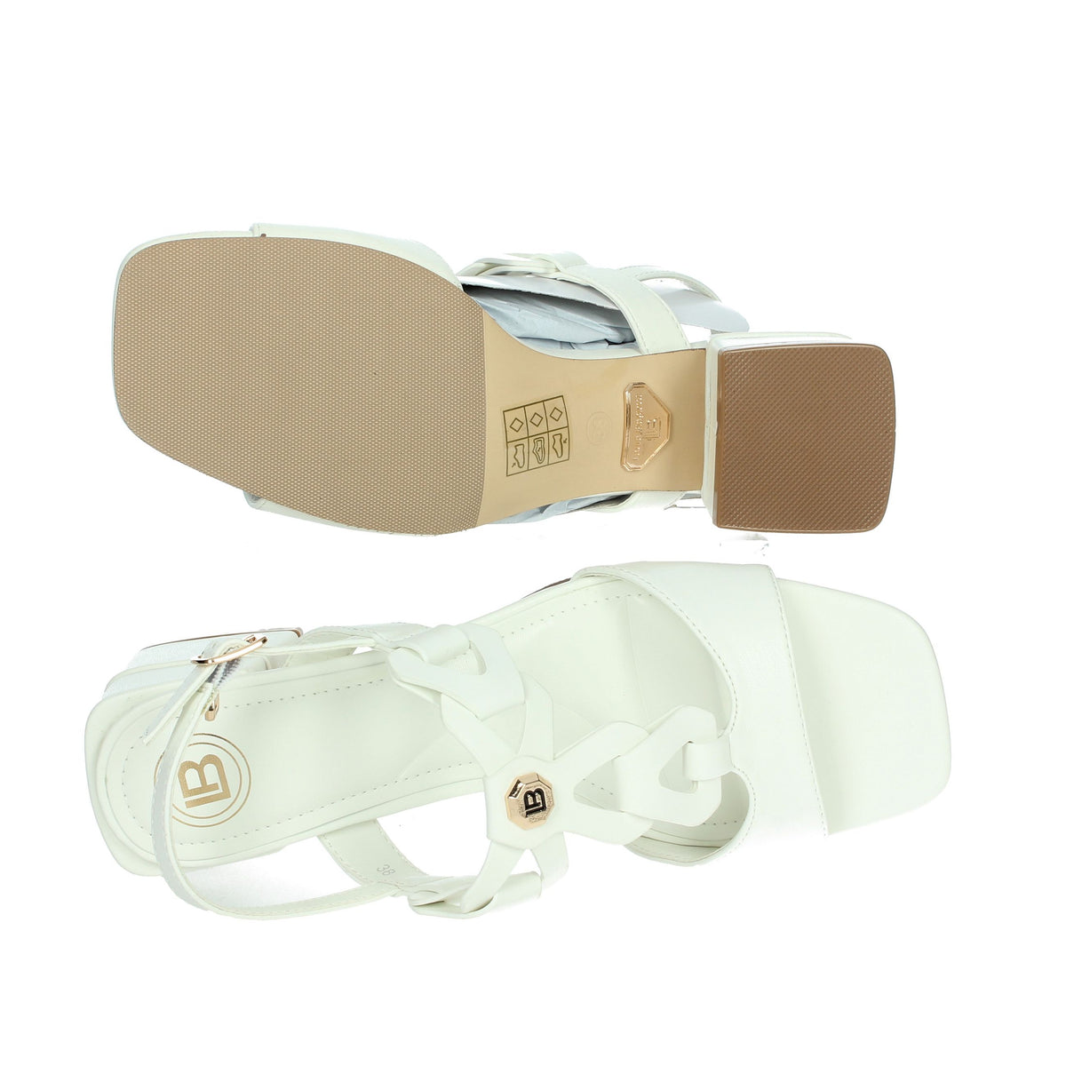 LAURA BIAGIOTTI Donna Sandali con tacco 9044 Bianco