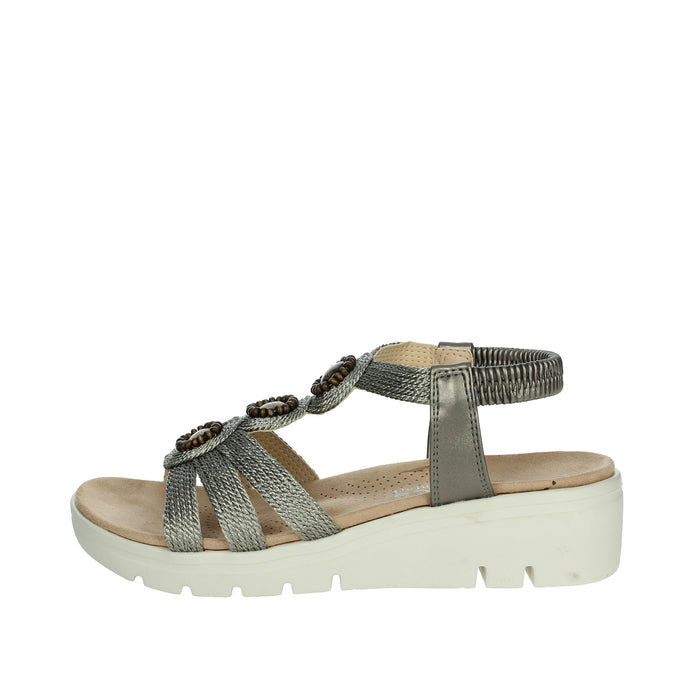 Amarpies Donna Sandali con zeppa ABZ26556 Antracite