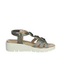 Amarpies Donna Sandali con zeppa ABZ26556 Antracite