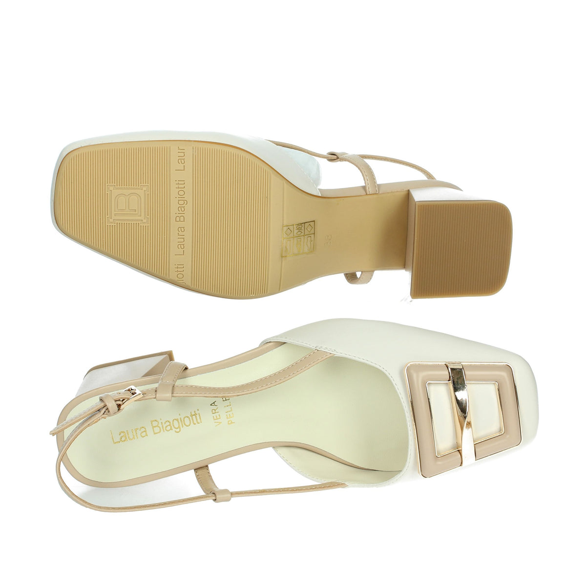 LAURA BIAGIOTTI Donna Slingback 8991 Panna