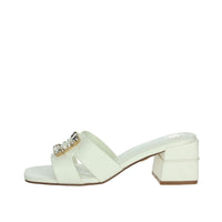 LAURA BIAGIOTTI Donna Ciabatte con tacco 9040 Bianco