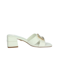 LAURA BIAGIOTTI Donna Ciabatte con tacco 9040 Bianco