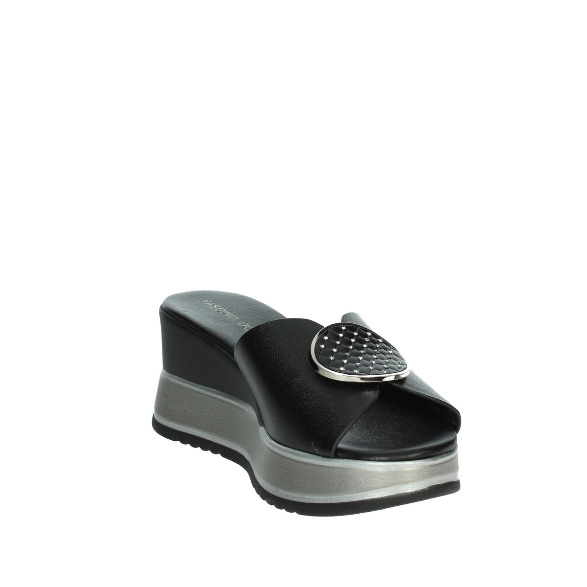 FASCINO DONNA Donna Ciabatte con zeppa 21138-E5 Nero