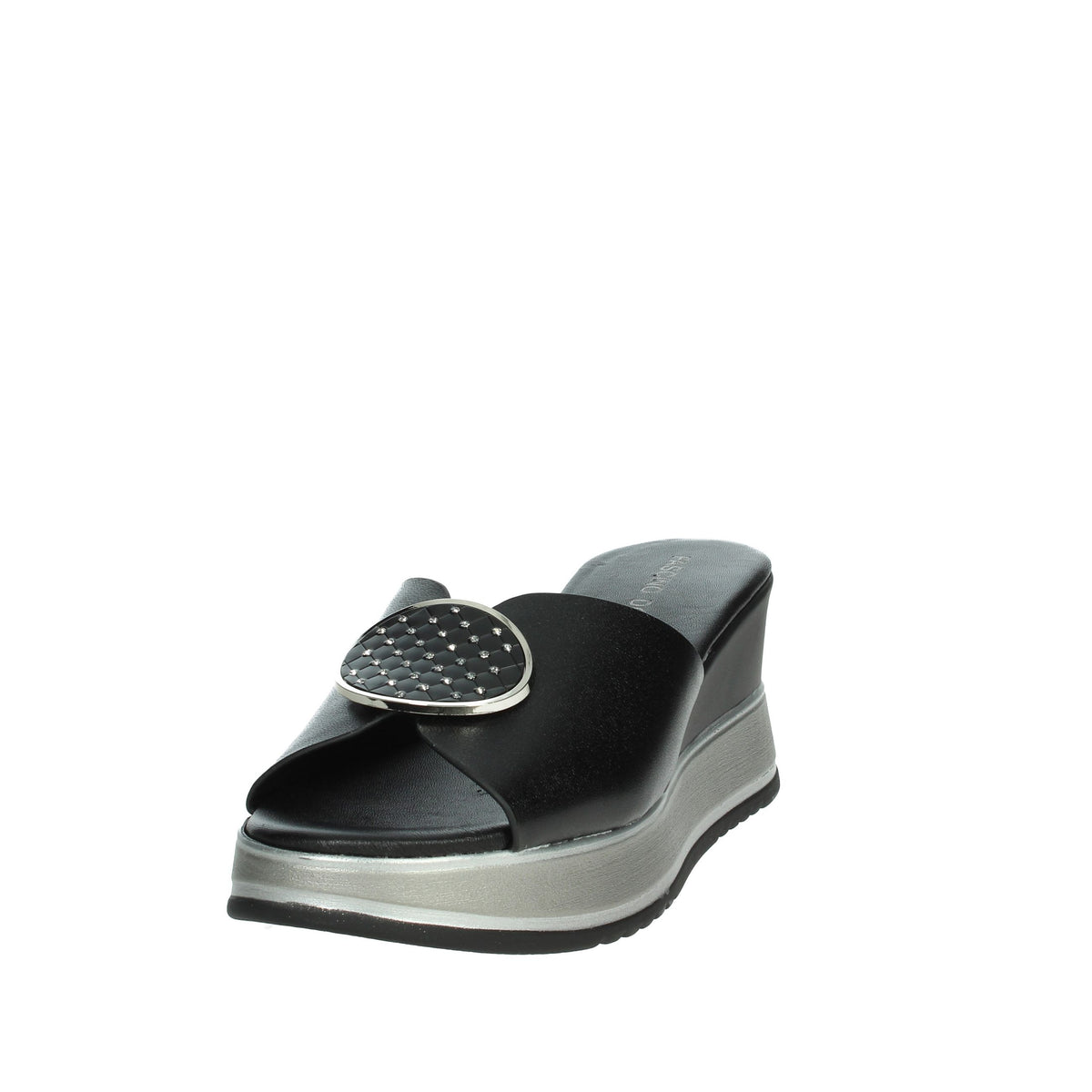 FASCINO DONNA Donna Ciabatte con zeppa 21138-E5 Nero