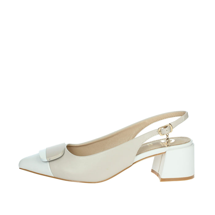 GOLD & GOLD Donna Slingback GD269 Bianco/Beige