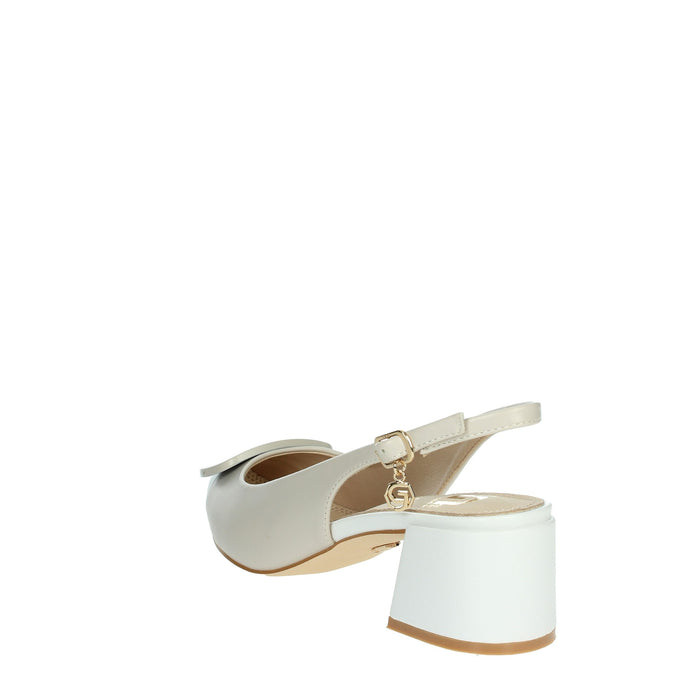 GOLD & GOLD Donna Slingback GD269 Bianco/Beige