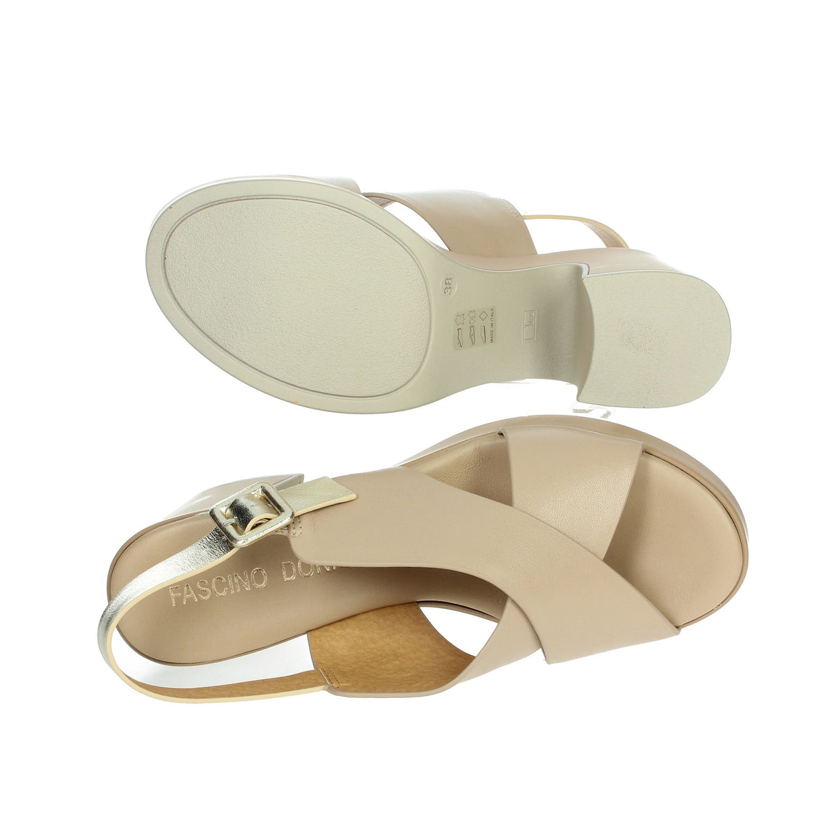 FASCINO DONNA Donna Sandali con tacco 57274-E5 Beige