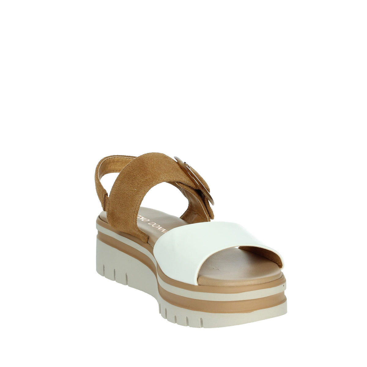 FASCINO DONNA Donna Sandali con zeppa 54244-E5 Bianco/Cuoio