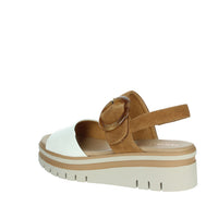 FASCINO DONNA Donna Sandali con zeppa 54244-E5 Bianco/Cuoio