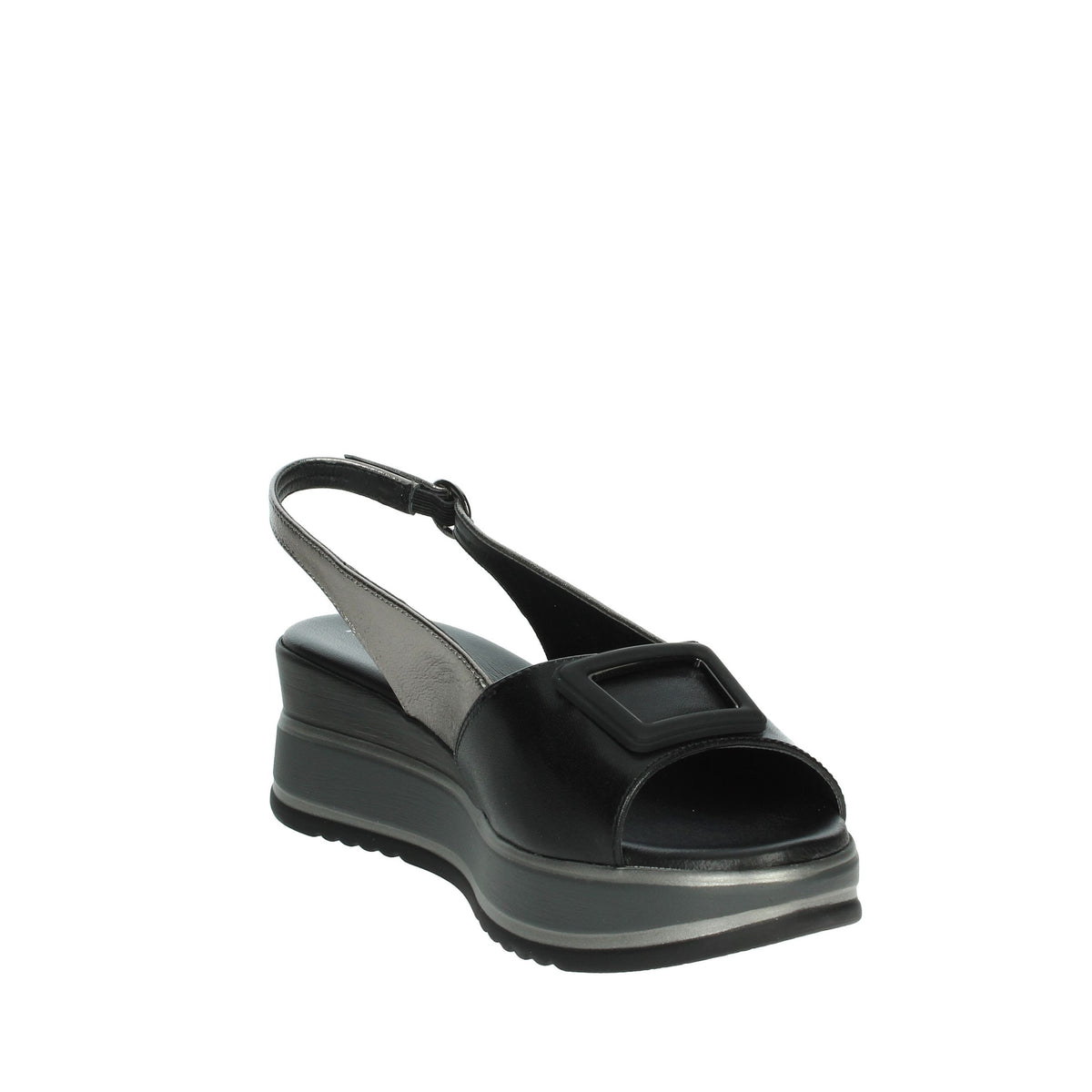 FASCINO DONNA Donna Sandali con zeppa 19233-E5 Nero