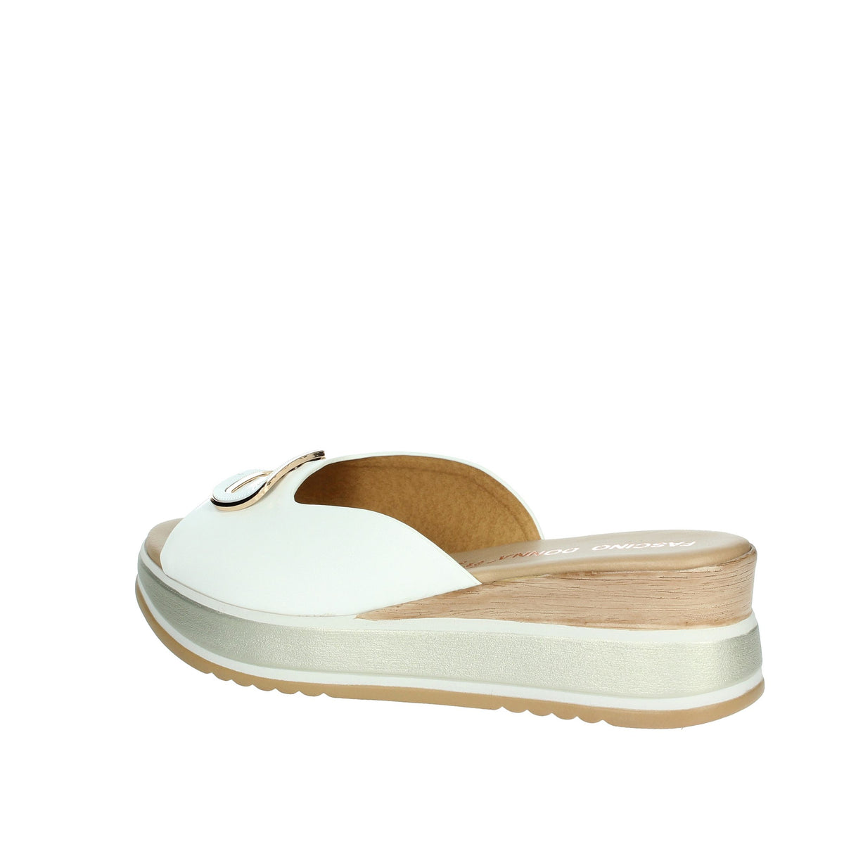 FASCINO DONNA Donna Ciabatte con zeppa 19136-E5 Bianco