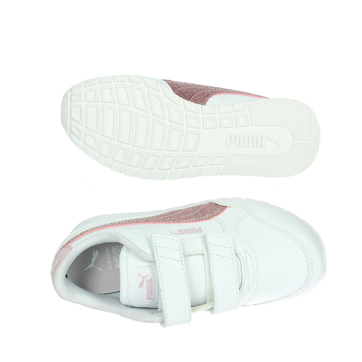 Puma Bambine e ragazze Sneakers bassa 401587 Bianco/Rosa