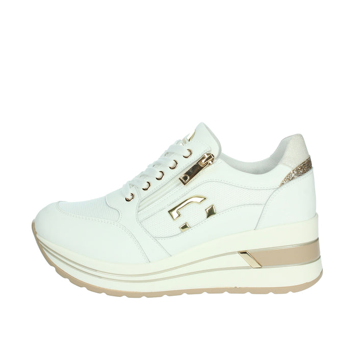 DONNA SERENA Donna Sneakers bassa 2L5111DM Bianco/Oro