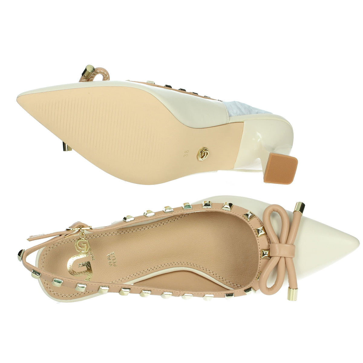 GOLD & GOLD Donna Slingback GD238 Beige
