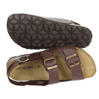 GRUNLAND Uomo Sandali bassi SB3005-40 Marrone