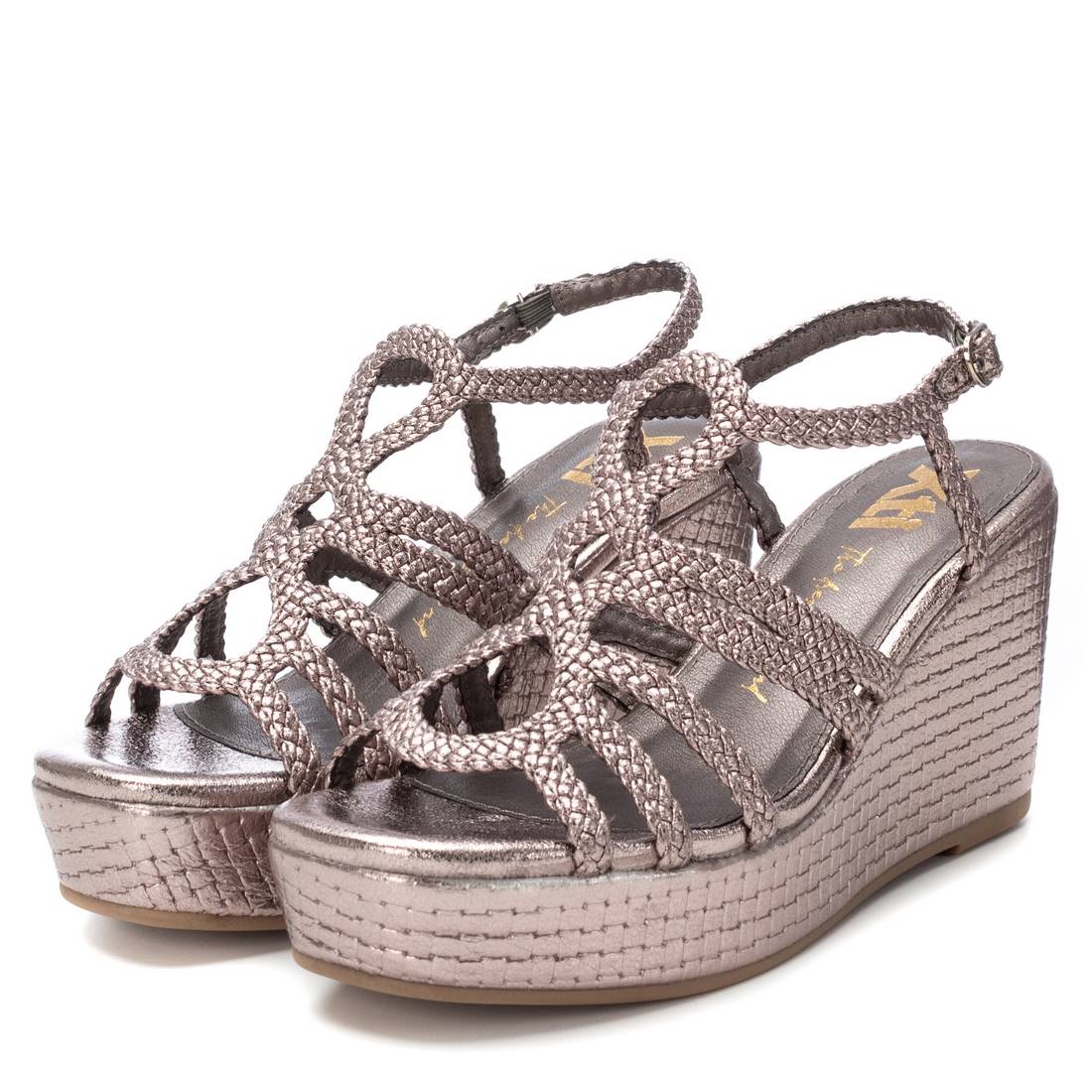 Xti Donna Sandali con zeppa 144056 Antracite
