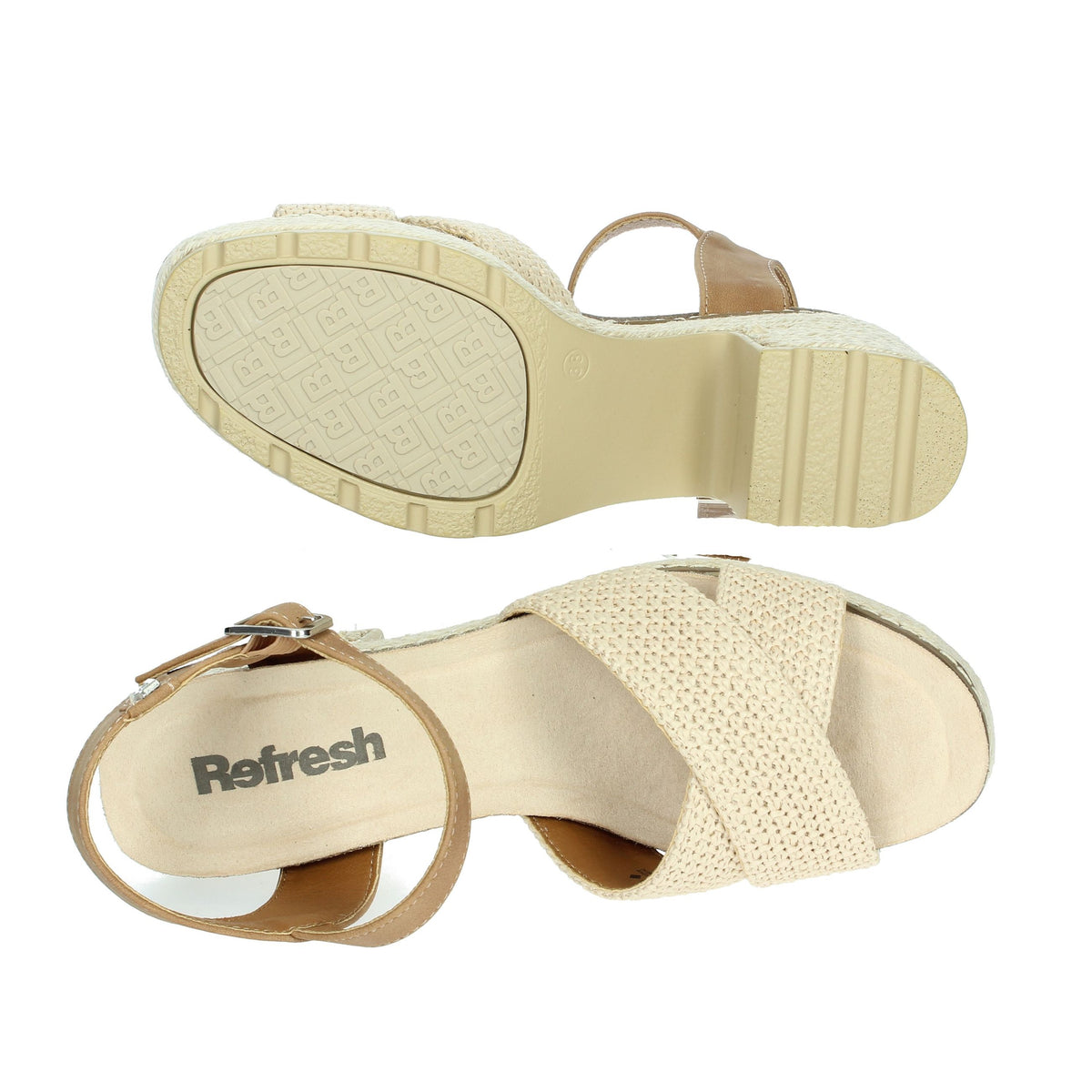 REFRESH Donna Sandali con tacco 172637 Beige