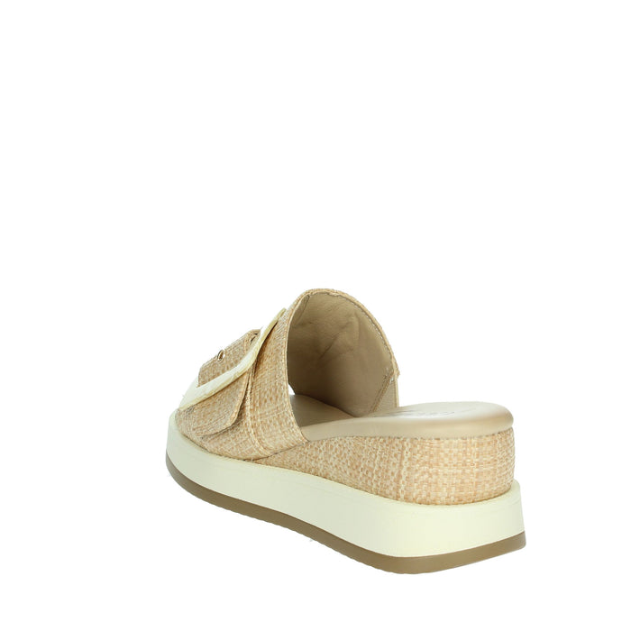 Carmela Donna Ciabatte con zeppa 162228 Beige
