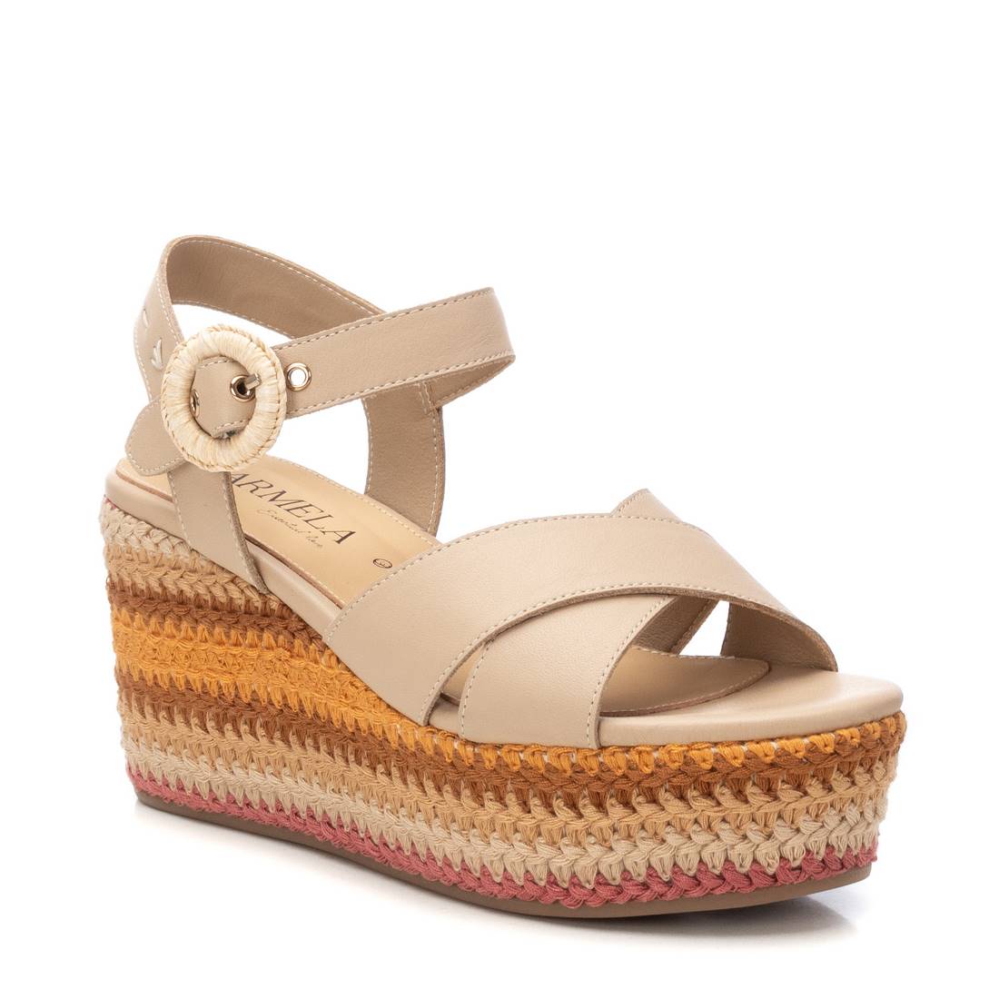 Carmela Donna Sandali con zeppa 162238 Beige