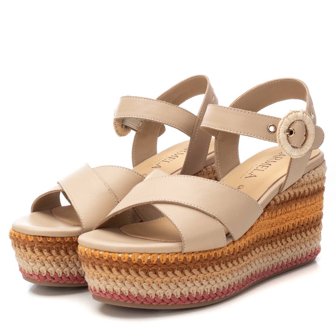 Carmela Donna Sandali con zeppa 162238 Beige