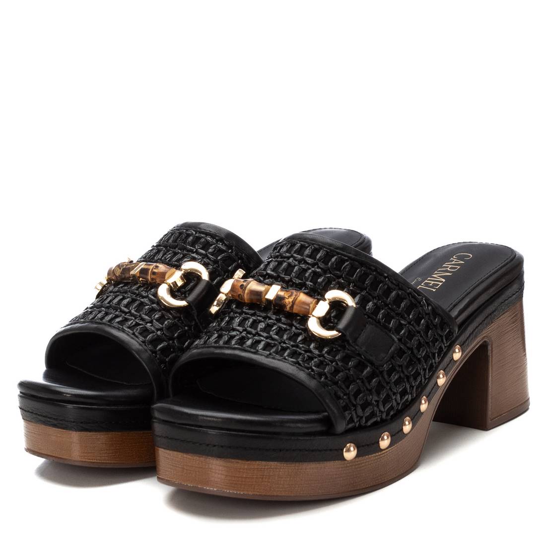 Carmela Donna Ciabatte con tacco 162334 Nero