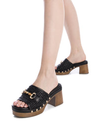 Carmela Donna Ciabatte con tacco 162334 Nero
