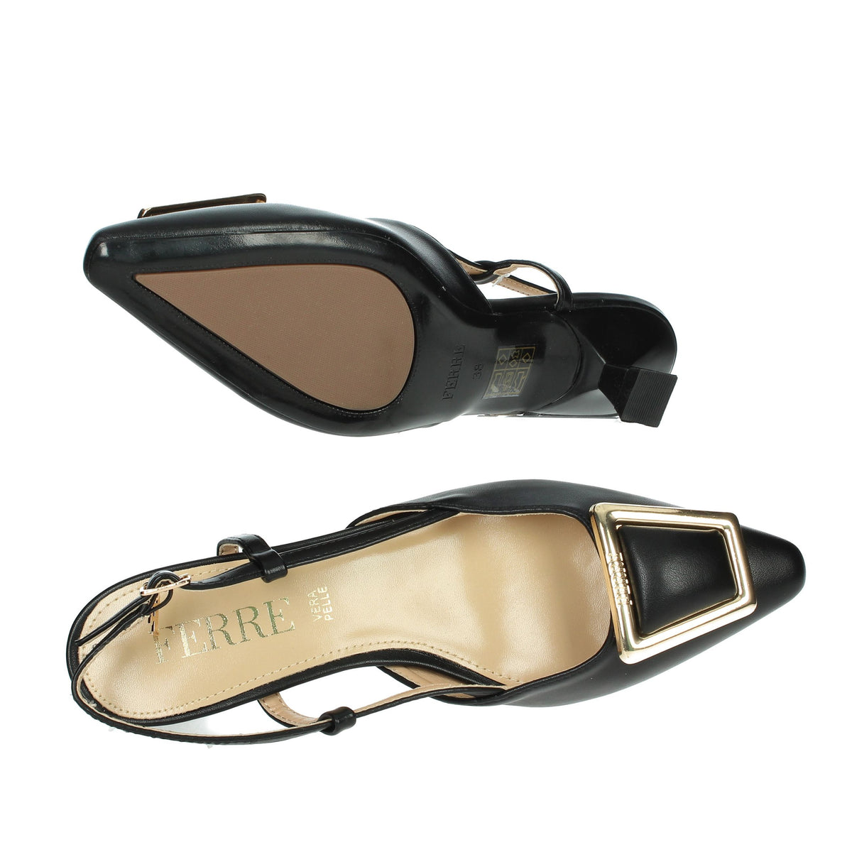 FERRE' Donna Slingback F-212 Nero